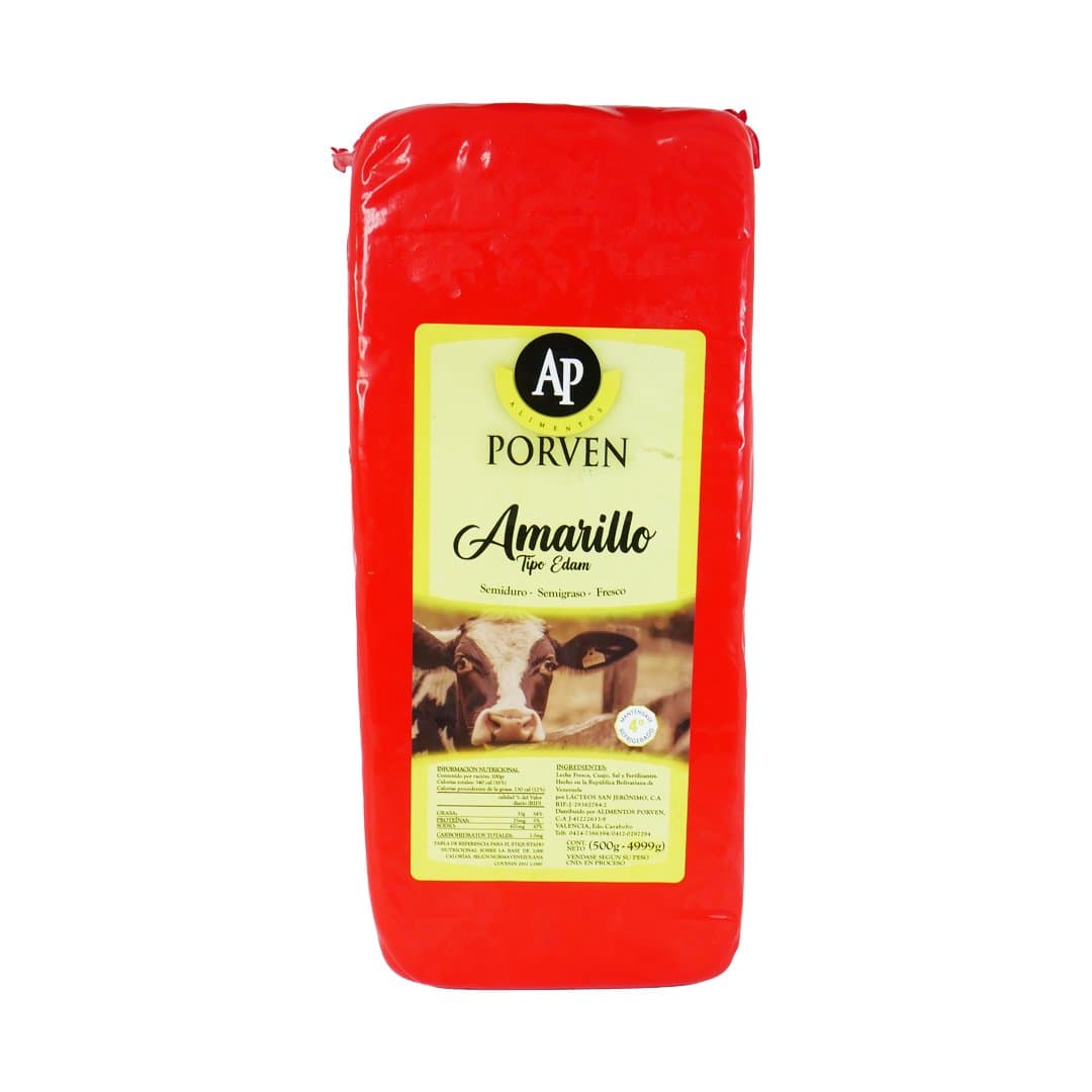 QUESO AMARILLO TIPO EDAM PORVEN 1KG foto