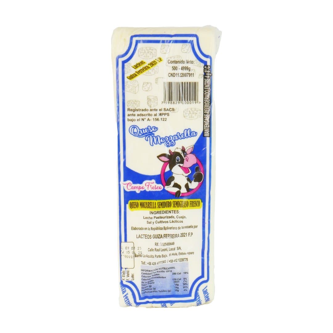 MOZZARELLA CAMPO FRESCO 1KG foto