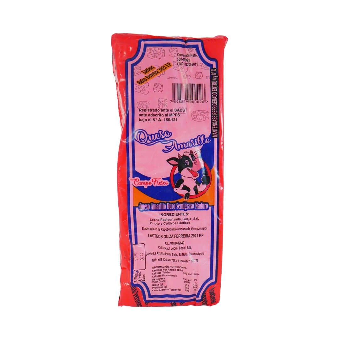 QUESO AMARILLO CAMPO FRESCO 1KG foto