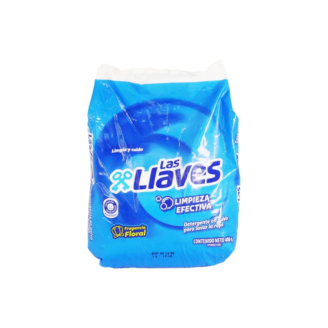 DETERGENTE EN POLVO FLORAL LAS LLAVES 400GR foto