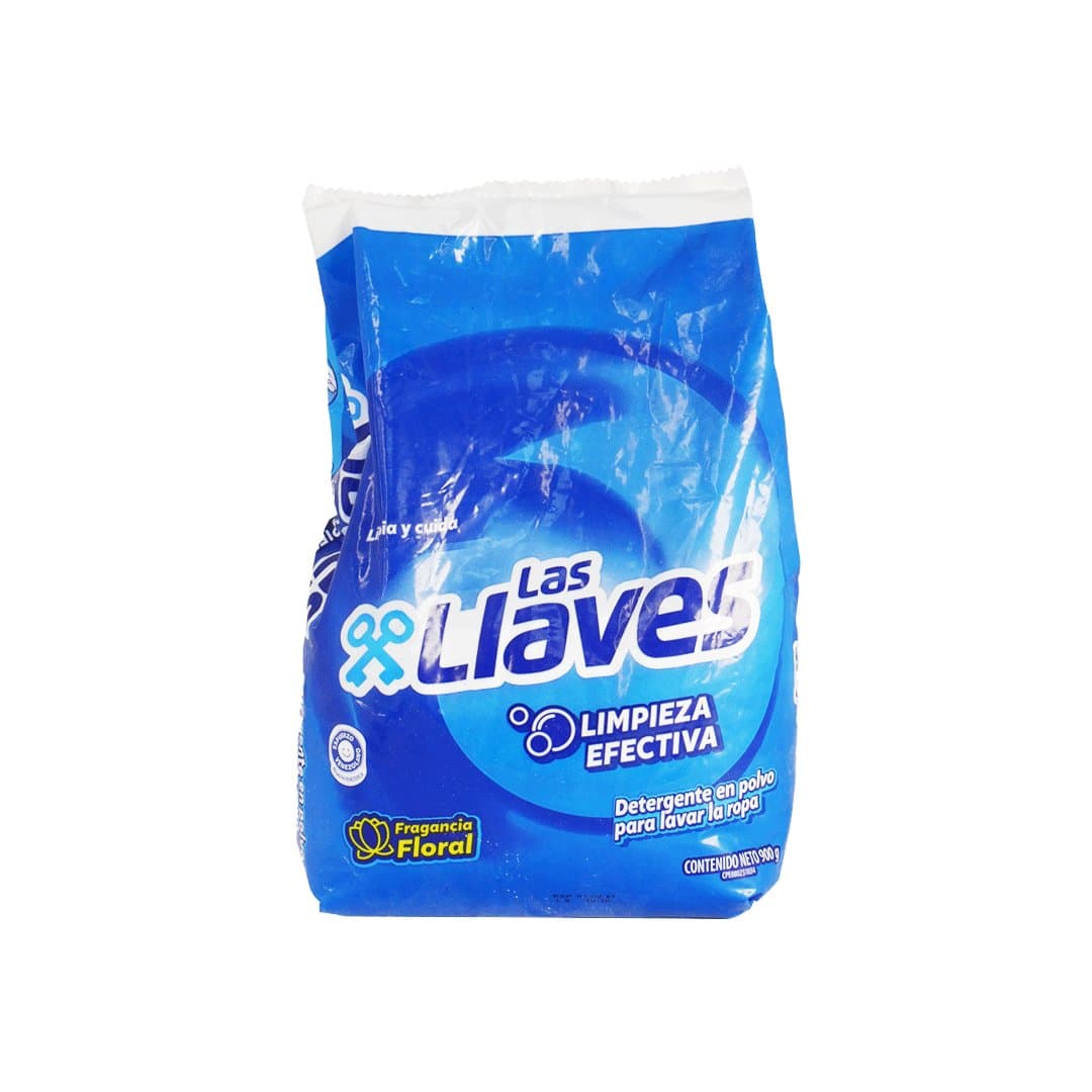 DETERGENTE EN POLVO FLORAL LAS LLAVES  900GR* foto