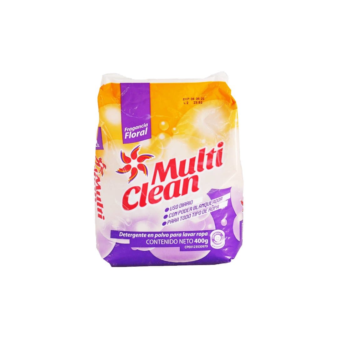 DETERGENTE EN POLVO FLORAL MULTI CLEAN 400GR foto