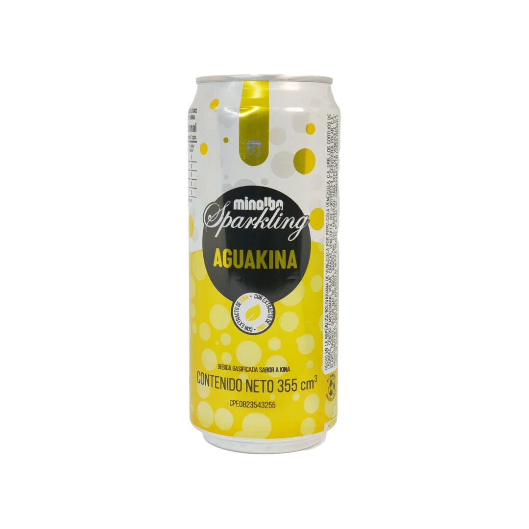 AGUAKINA LATA SPARKLING MINALBA 355ML foto