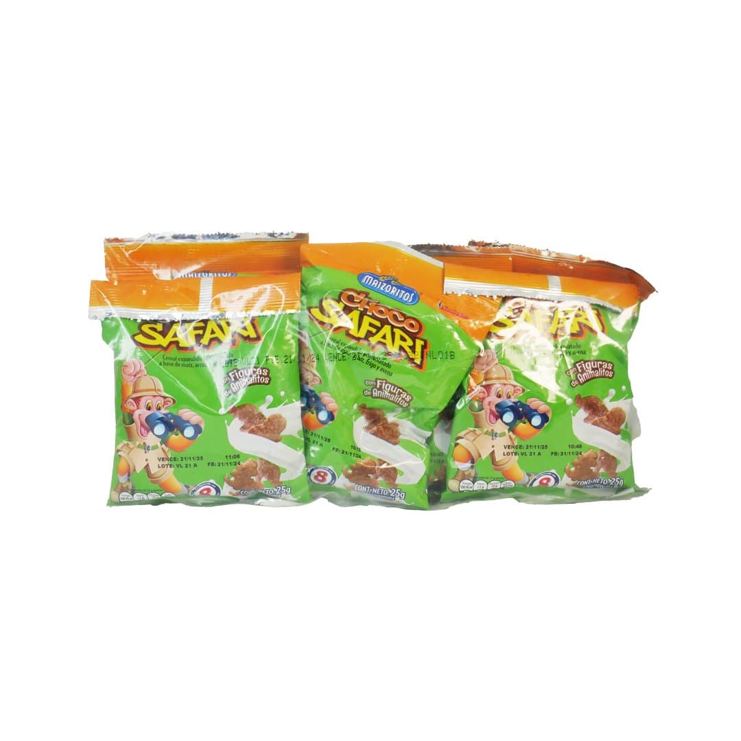 CEREAL CHOCOSAFARI LONCHERA MAIZORITOS 6 X25GR foto
