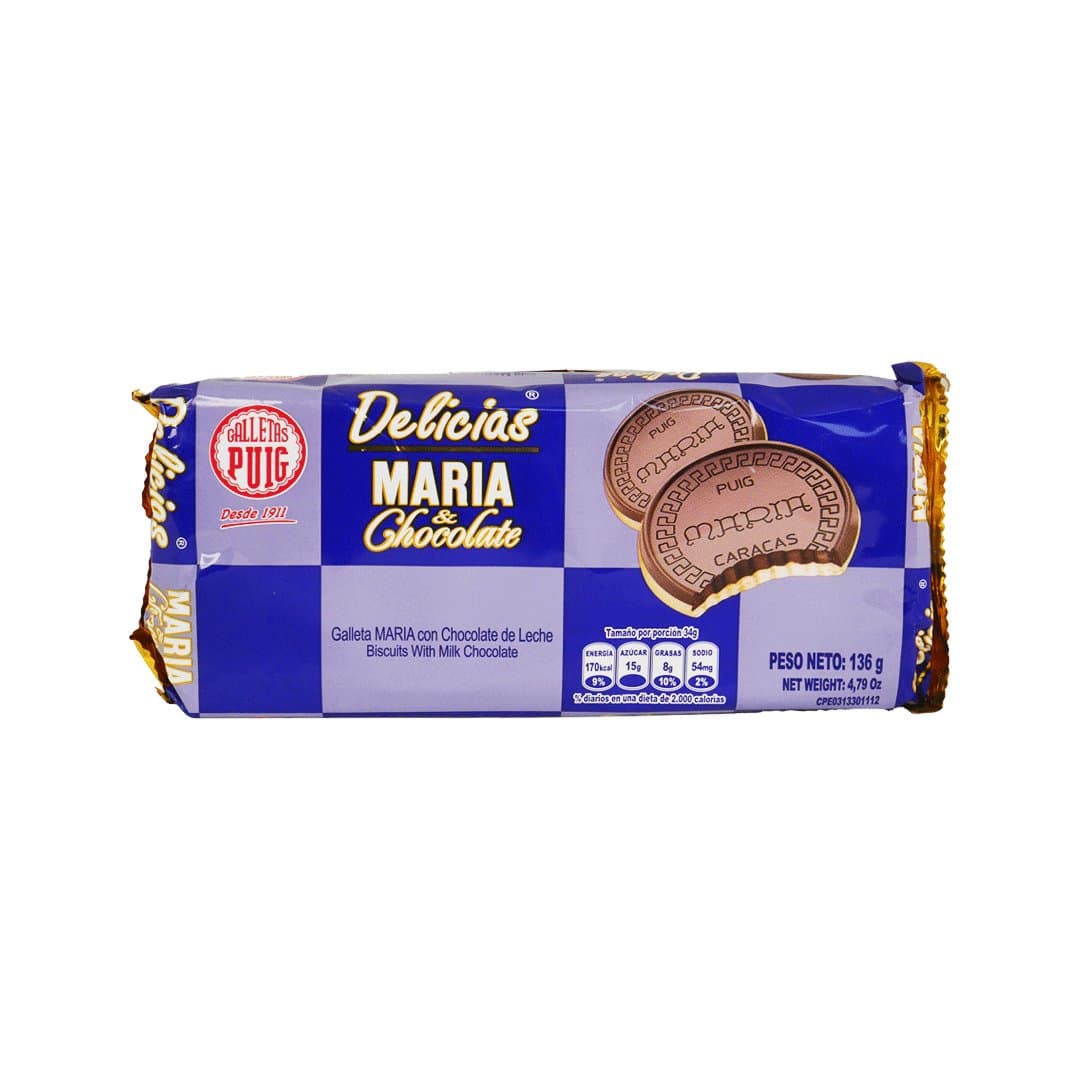 GALLETA CHOCOLATE DELICIAS PUIG 136GR foto