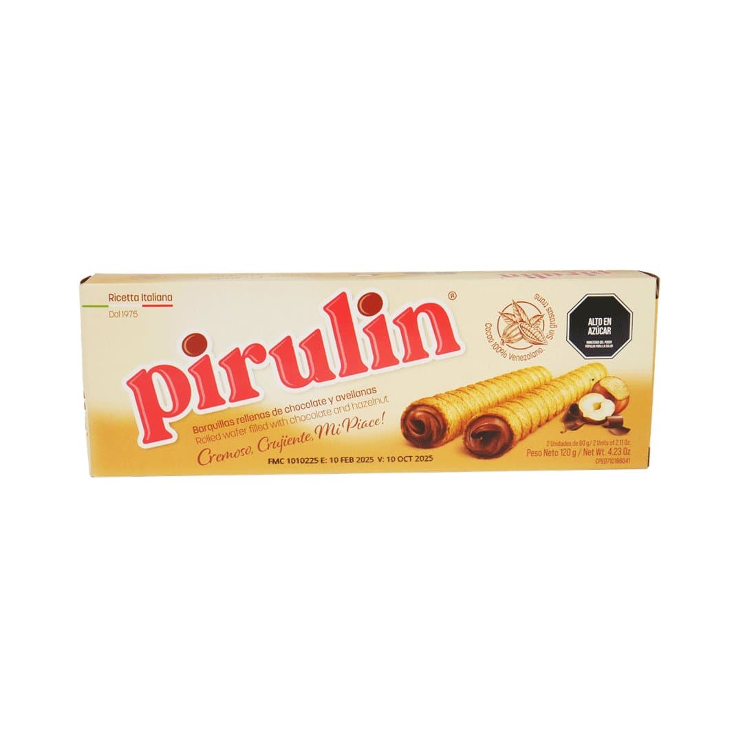 PIRULIN CHOCOLATE Y AVELLANAS ESTUCHE 120GR foto