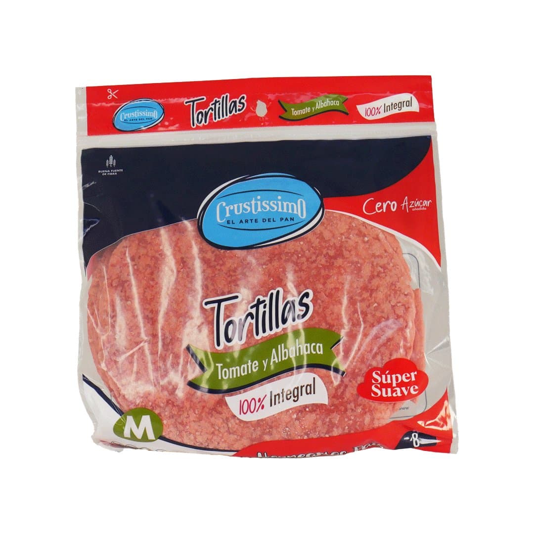TORTILLA INTEGRAL TOMATE Y ALBAHACA CRUSTISSIMO 8UND foto