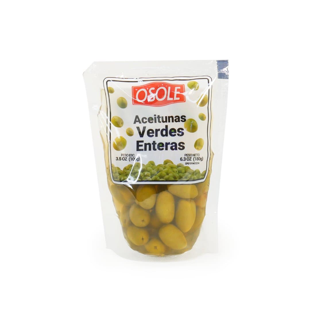 ACEITUNAS VERDES ENTERA OSOLE 180GR foto