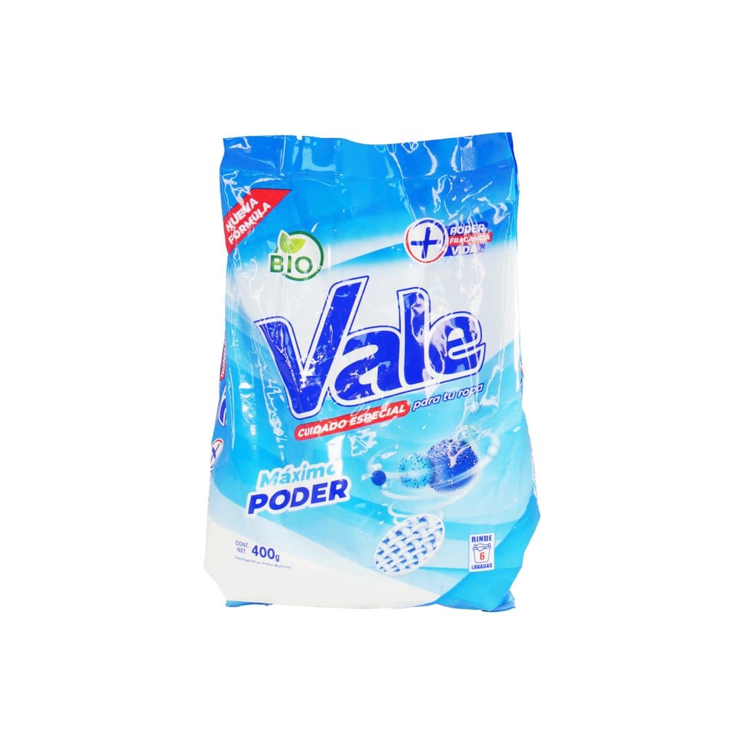 DETERGENTE EN POLVO MAXIMO PODER VALE 400GR foto