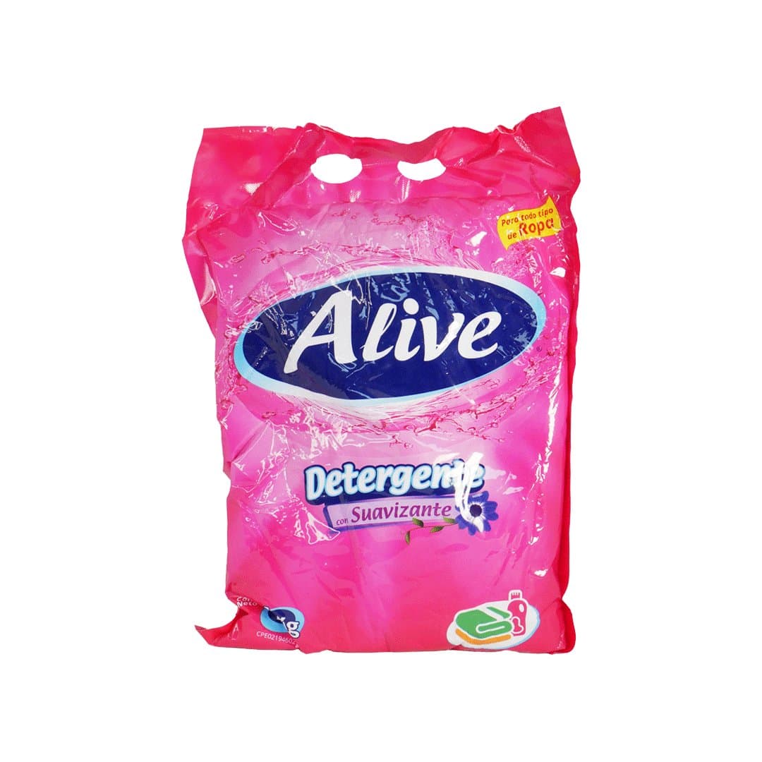 DETERGENTE CON SUAVIZANTE ROSADO ALIVE 1KG foto