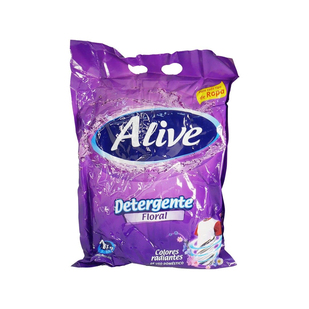 DETERGENTE EN POLVO MORADO ALIVE 1KG foto