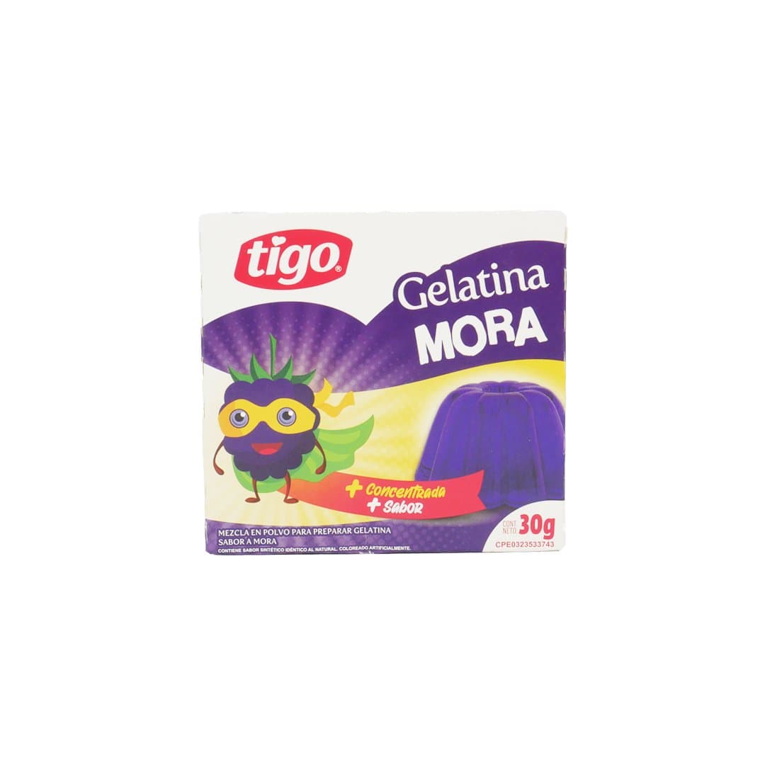 GELATINA SABOR MORA TIGO 30 GR foto