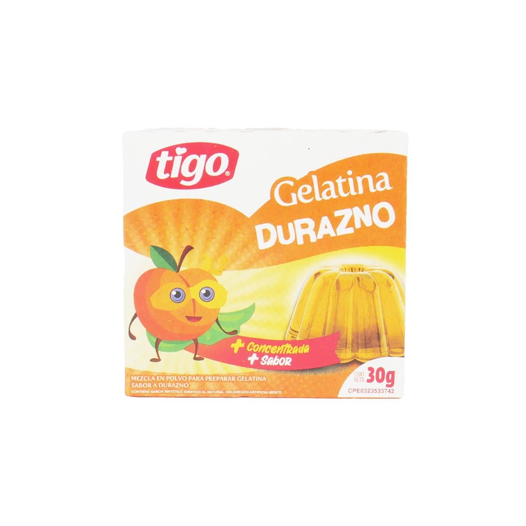 GELATINA DURAZNO TIGO 30 GR foto