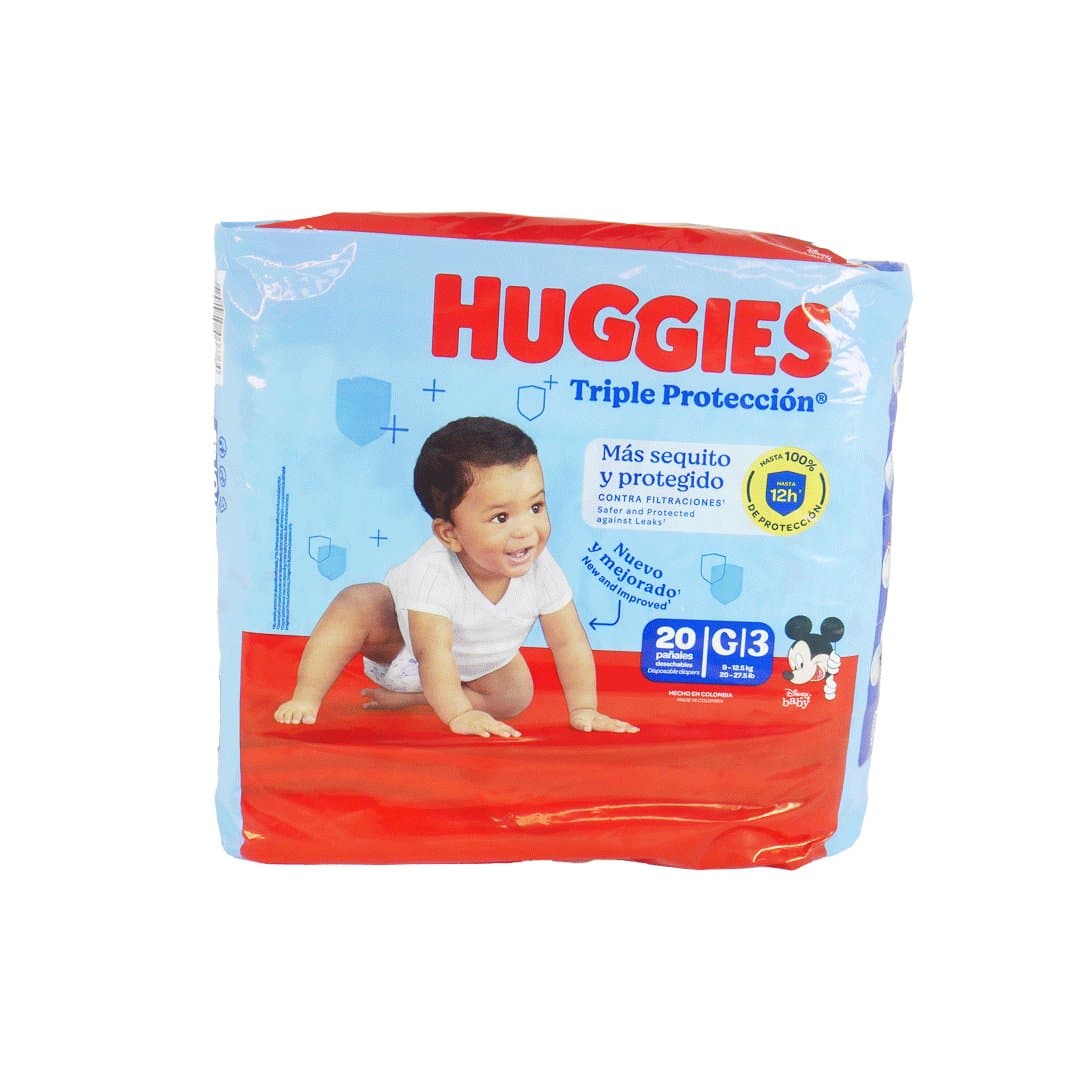 PAÑAL TRIPLE PROTECCION G HUGGIES 20 UND foto