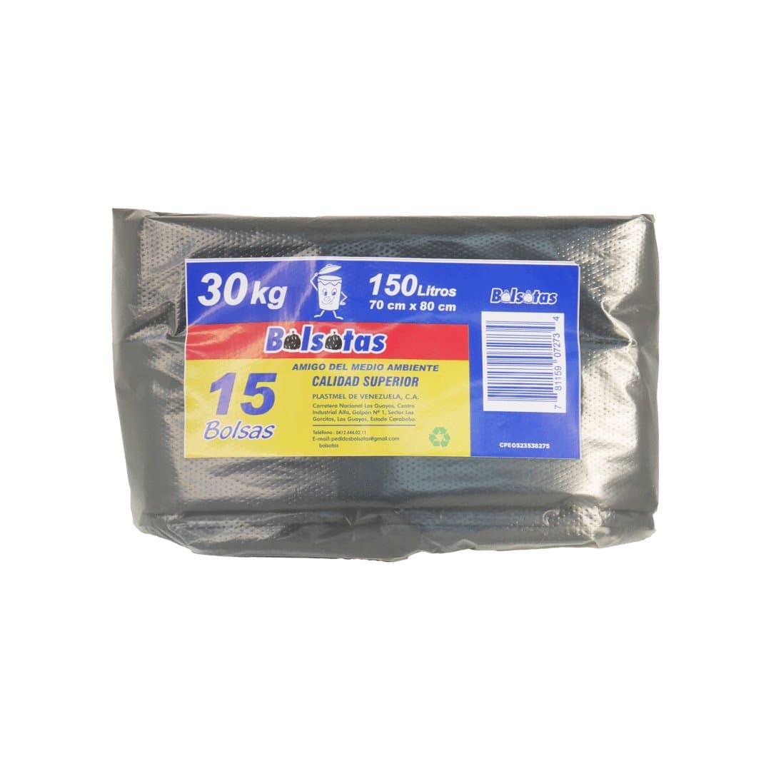 BOLSAS DE BASURA 150L BOLSOTAS 15 UND foto
